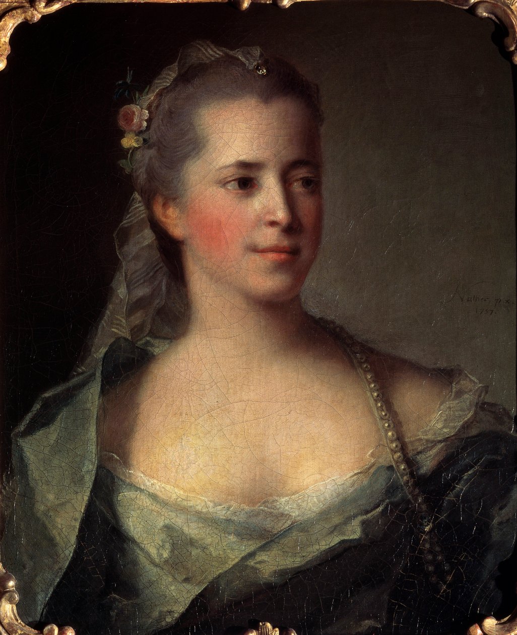 夫人的画像，1757年。 作者 让·马克·纳蒂尔