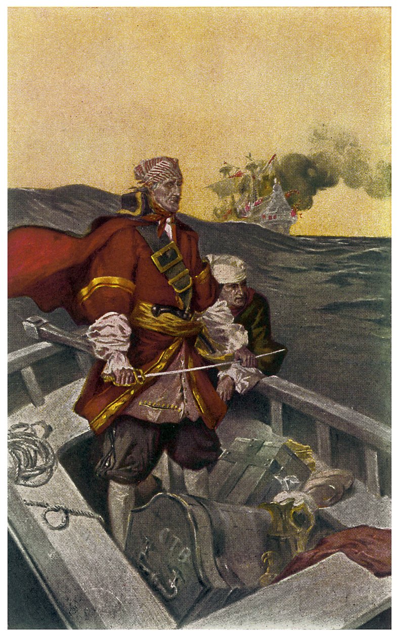 威尔士海盗和海盗亨利摩根 (1635-1688) 的肖像 J N Marchand (1883-1941) 插图来自“亨利摩根海盗”爵士 1903 作者 让·马尚