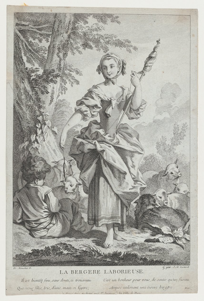 La Bergère Laborieuse，18世纪。 作者 让·米歇尔·利奥塔