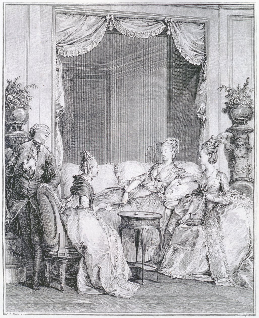 不要害怕，我的好朋友，由IS Helman（1743-1809）镌刻 作者 让-米歇尔小莫罗