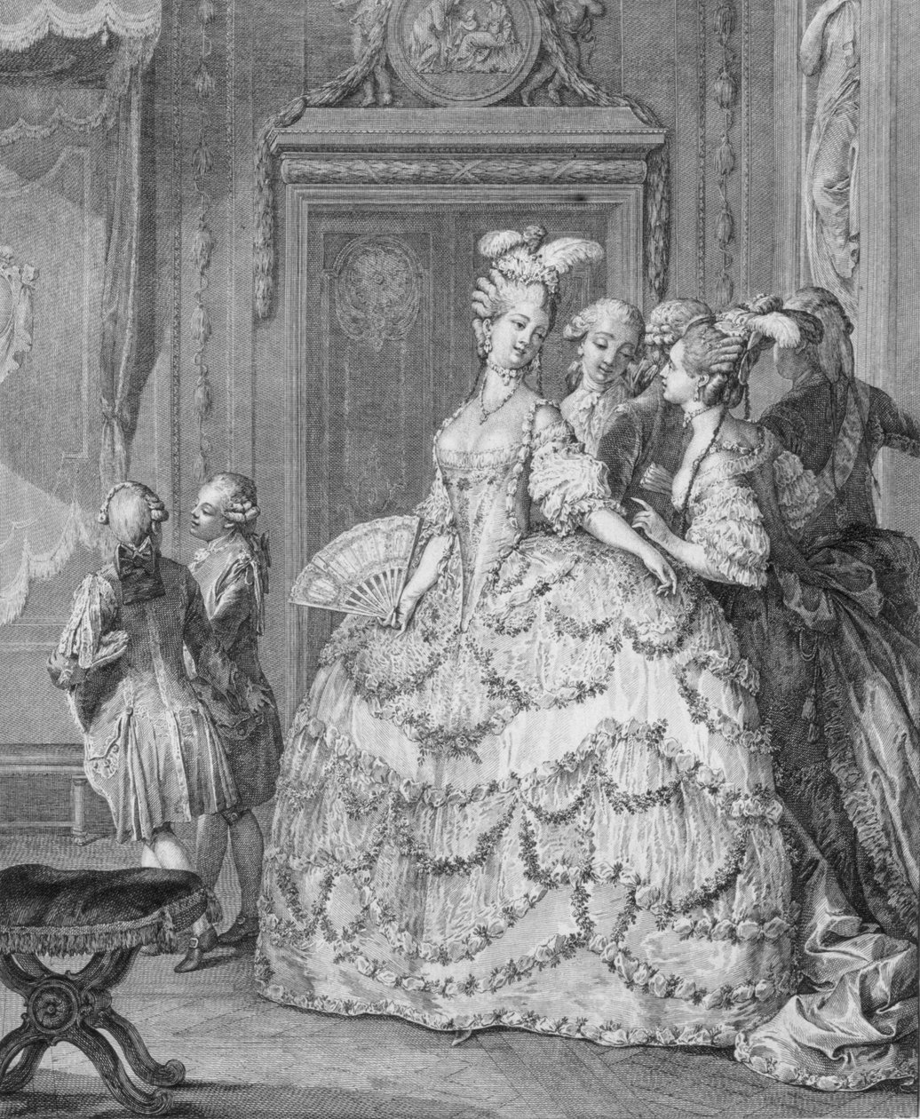 女王的女士在等待，由PA Martini（1739-97）镌刻 作者 让-米歇尔小莫罗