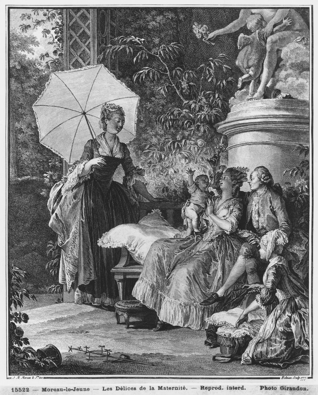 母亲的喜悦，由Isidore Stanislas Helman（1749-1809）1776年刻 作者 让-米歇尔小莫罗