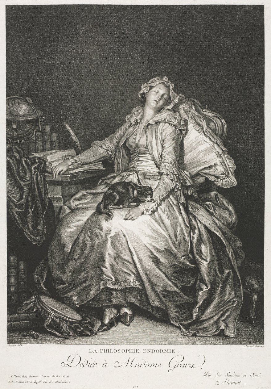 格鲁兹夫人睡着了，1776年。 作者 让-米歇尔小莫罗
