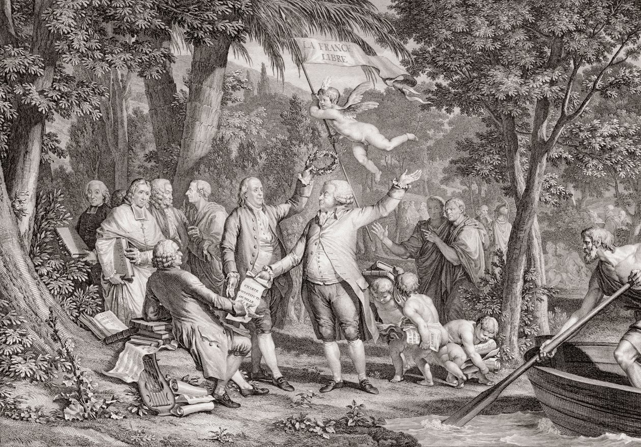 米拉波（Honore Gabriel Riqueti, Count of Mirabeau）。 作者 让-米歇尔小莫罗