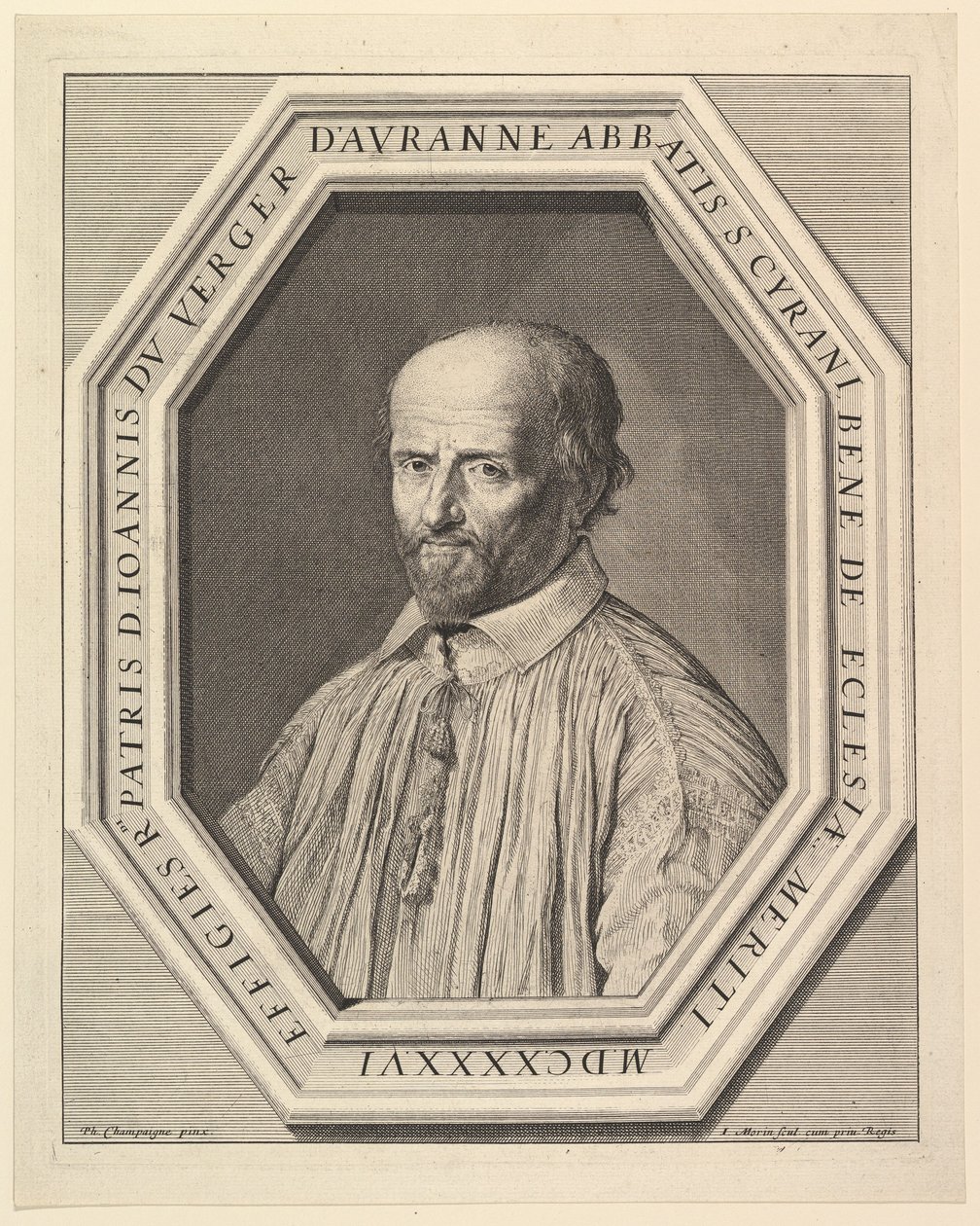 Jean Duvergier de Hauranne, Saint-Cyran的住持。 作者 让·莫林