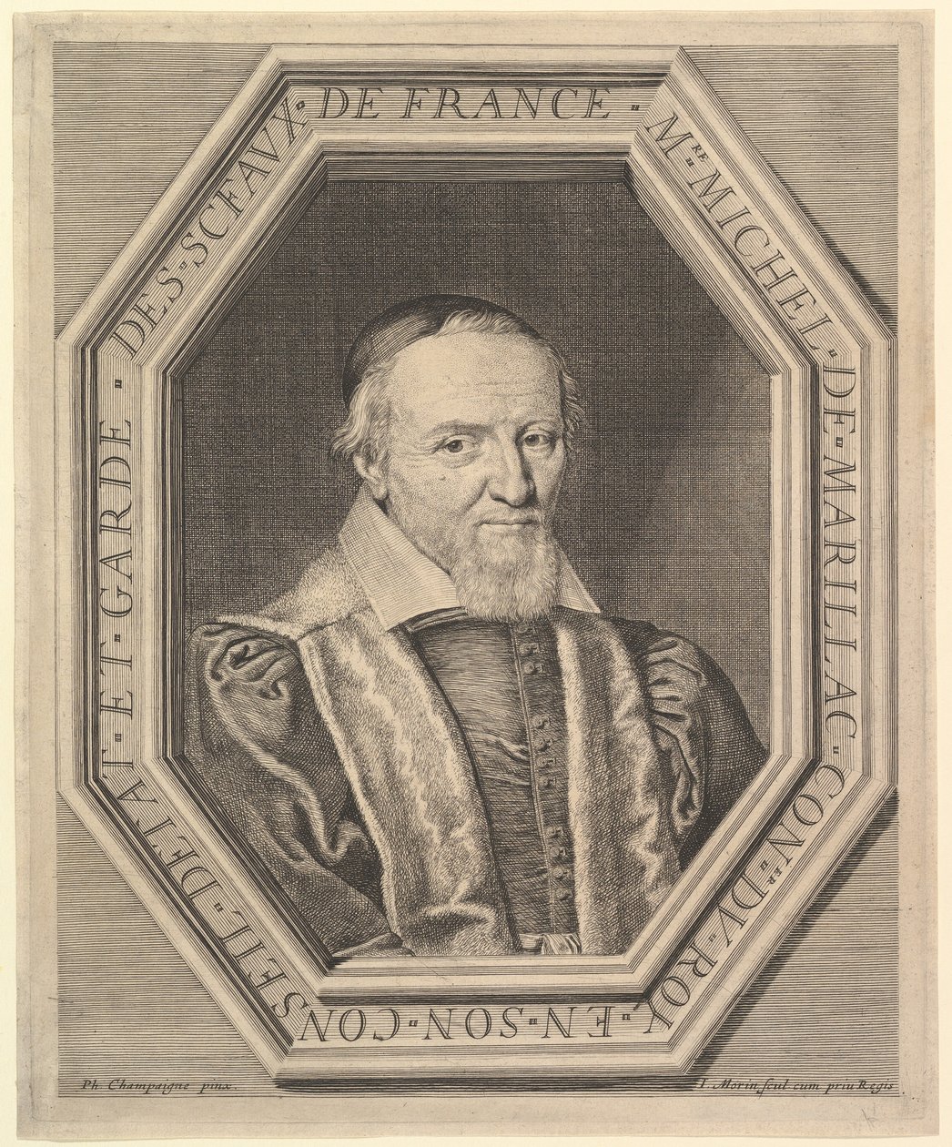 米歇尔·德·马里拉克（Michel de Marillac），国务委员兼海豹保卫者，十七世纪。 作者 让·莫林