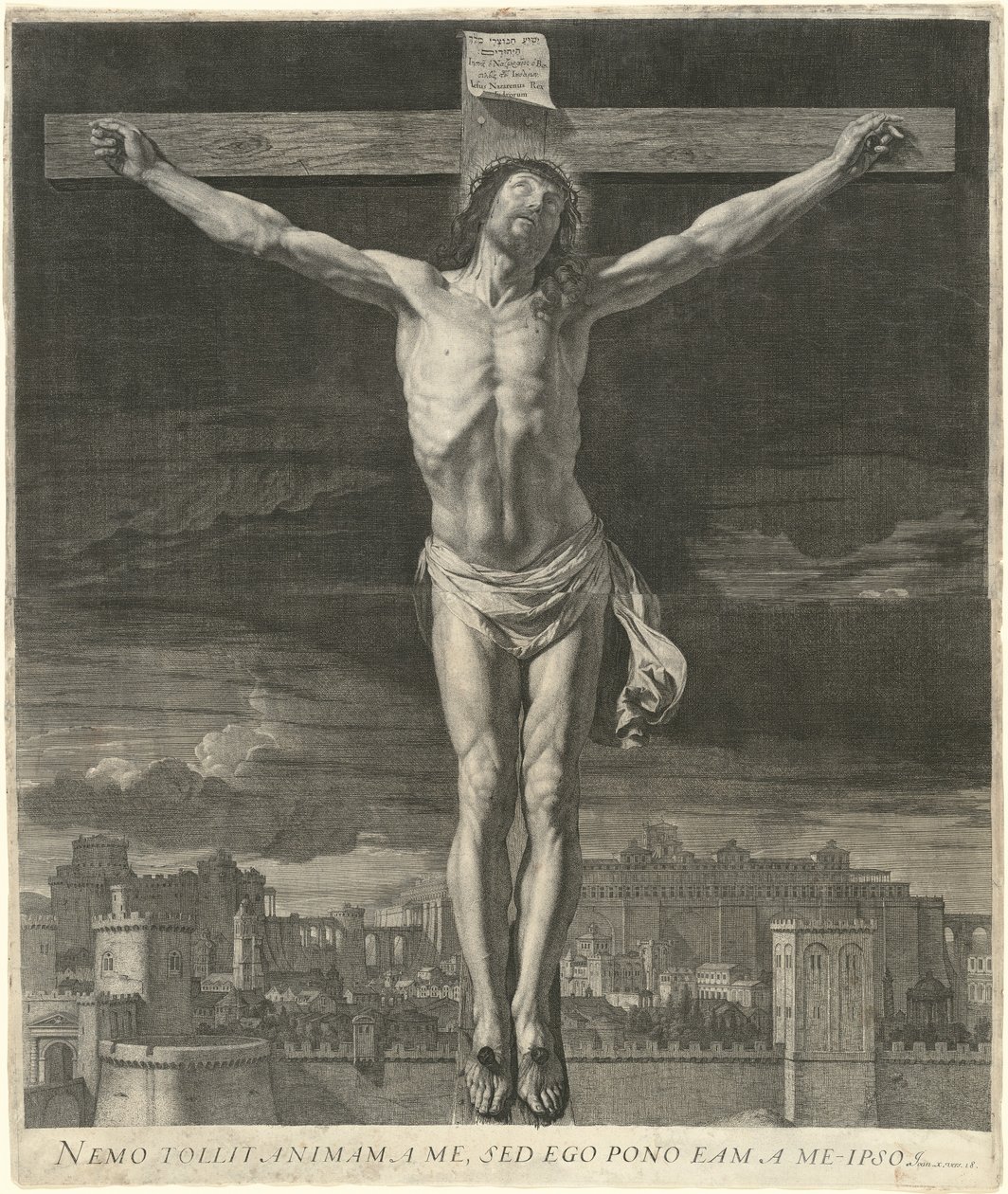 基督在十字架上受难 作者 让·莫兰（Jean Morin），以菲利普·德·尚佩涅（Philippe de Champaigne）命名
