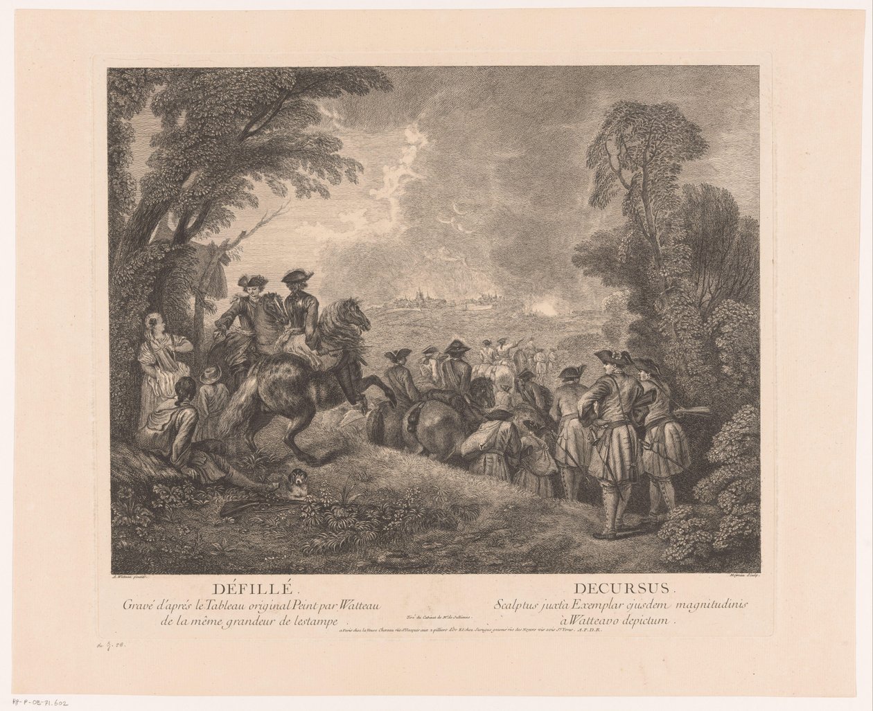 Optocht met soldaten onderweg naar een stad（士兵在前往城市的路上的照片
Défillé - Decursus（物品标题）
Oeuvre van Antoine Watteau（系列标题）
L