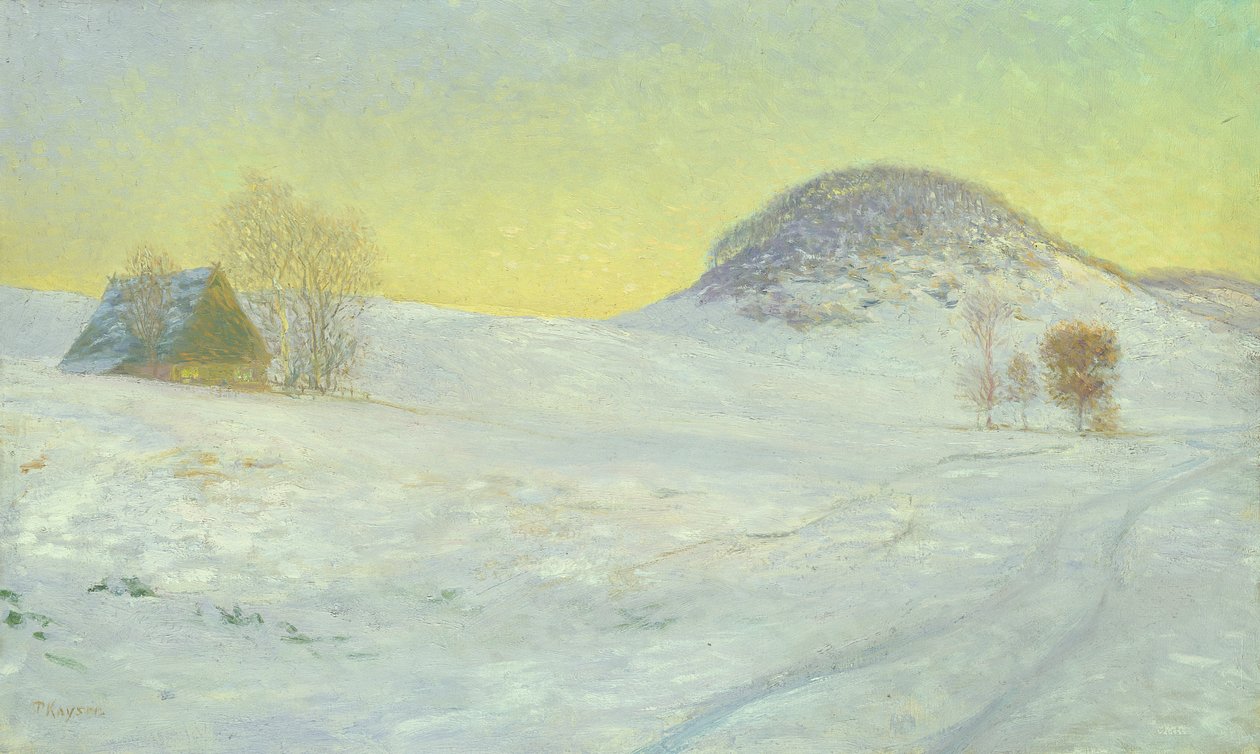 雪中的鹰山（布面油画） 作者 让·保罗·凯瑟（Jean Paul Kayser）