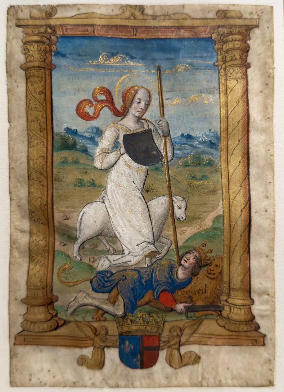 谦逊与骄傲Les rondeaux des vertus》，1515 年之后（羊皮纸彩绘和彩印） 作者 让·皮乔尔