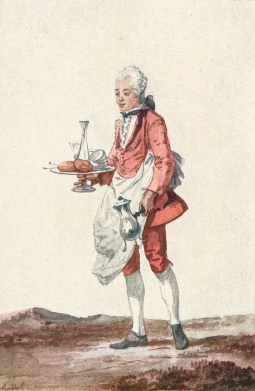 La Bouquetiere Garcon Cafetiere，约18世纪，1903年 作者 让·皮埃尔·霍尔