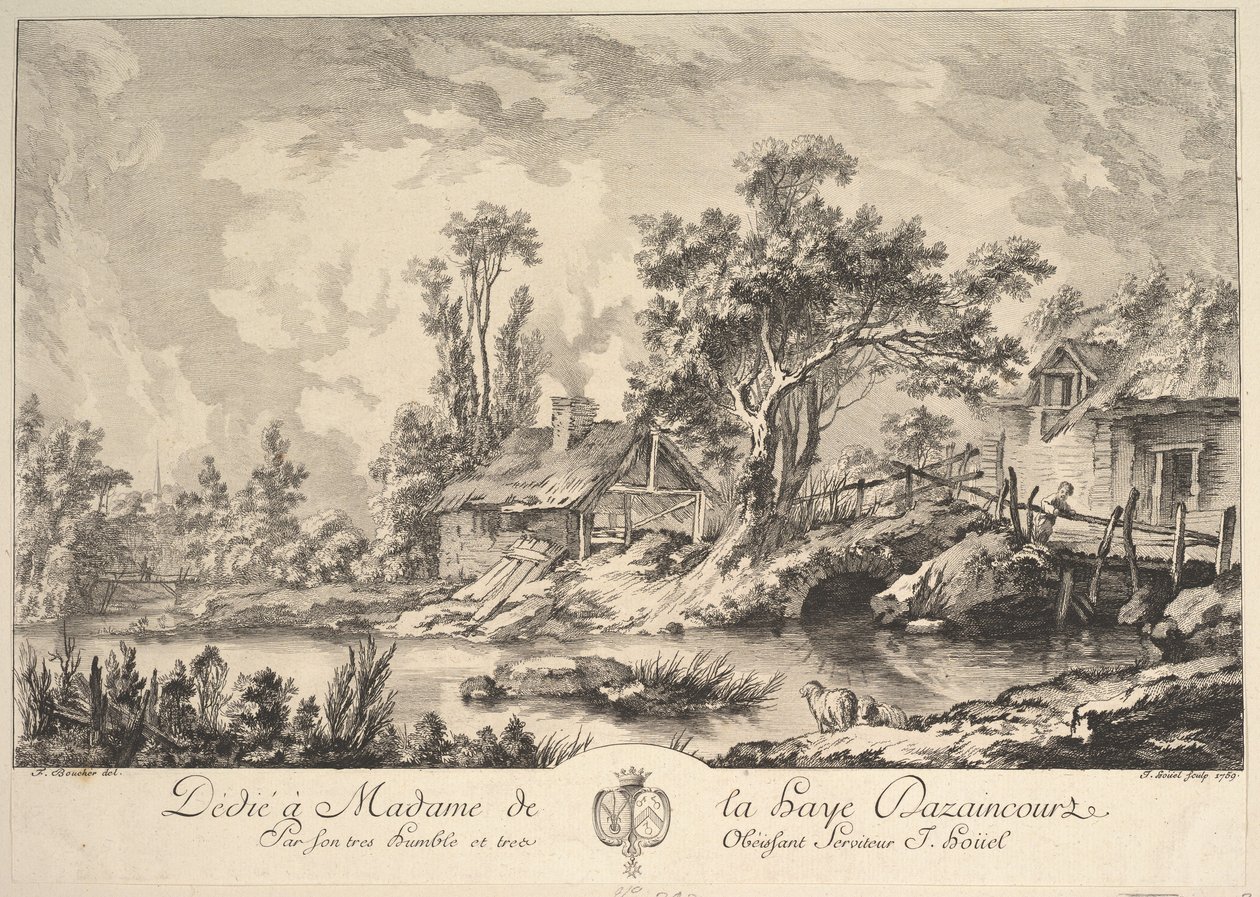 风景，1759年。 作者 让·皮埃尔·霍尔