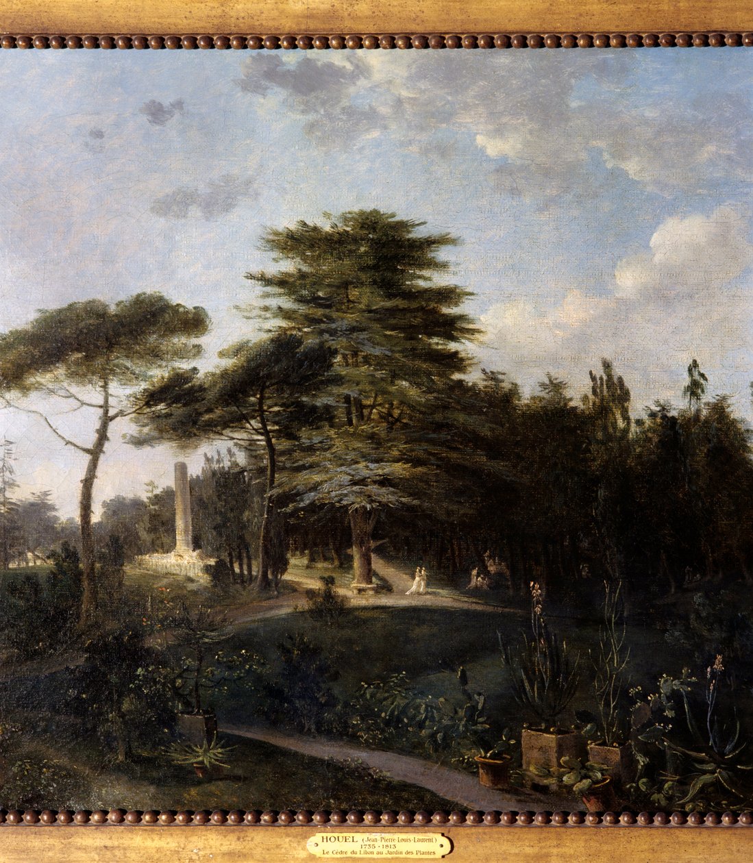 Le cedre du Liban du Jardin des Plantes in Paris Detail - 画家Jean Houel (1735-1813) 18世纪 太阳 0,55x0,8 m 巴黎，卡纳瓦莱博物馆 作者 让·皮埃尔·霍尔