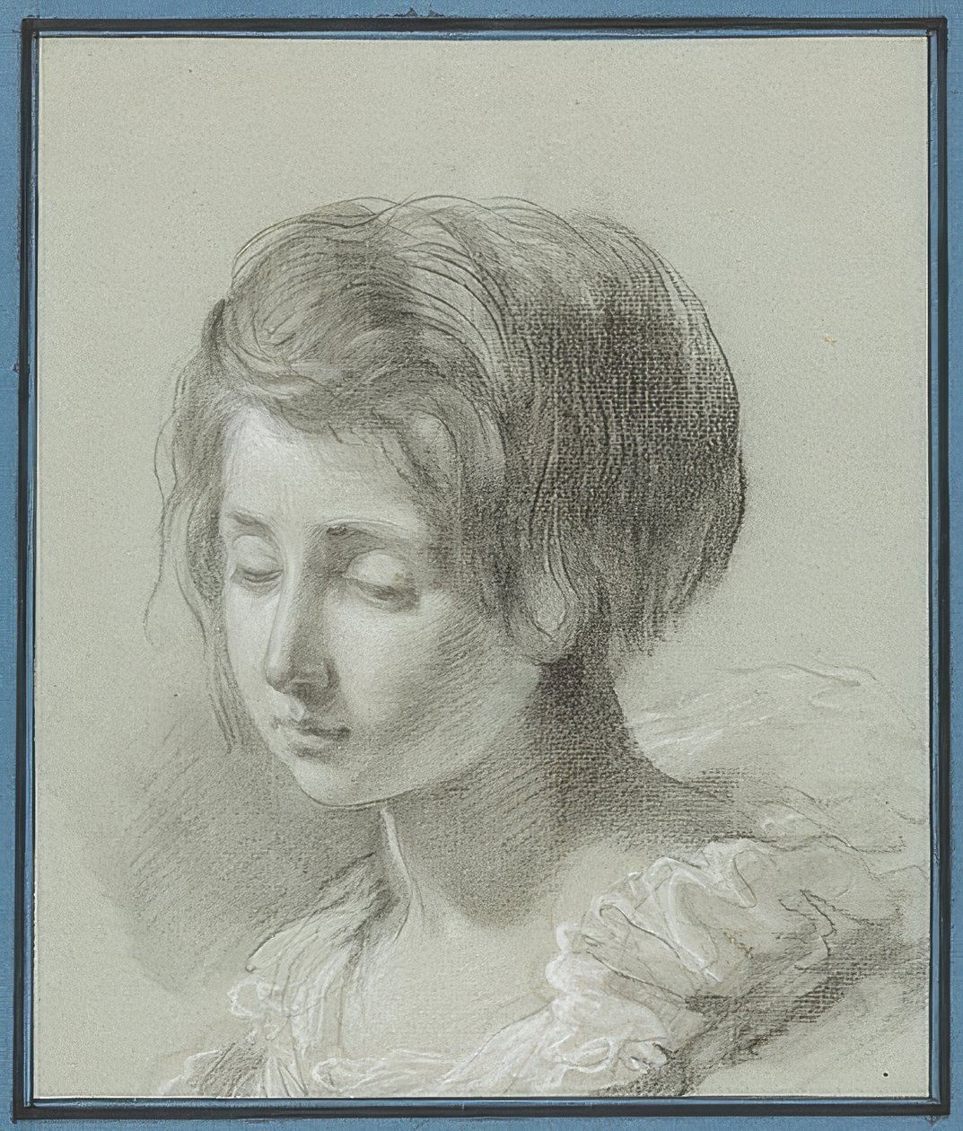 一个年轻女子的画像。约于1781年 作者 Jean Pierre Saint Ours