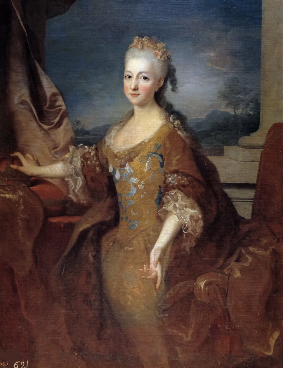 LouiseÉlisabethdOrléans1709-1742，西班牙女王，1724年。 作者 让·兰克