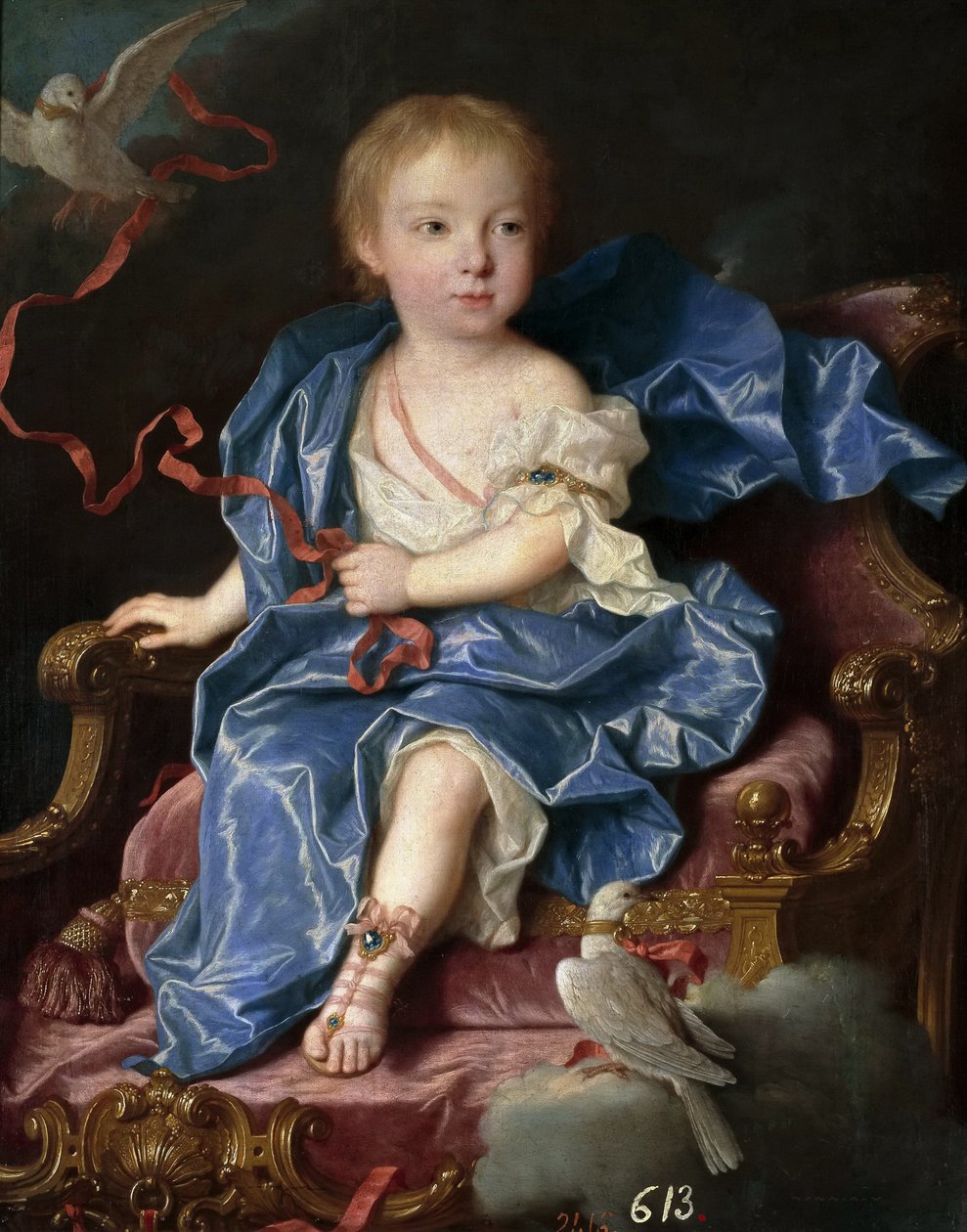 西班牙的玛丽亚·安东尼娅·费迪南达（Maria Antonia Ferdinanda）1729-1785年，撒丁岛的未来女王，1731年。 作者 让·兰克