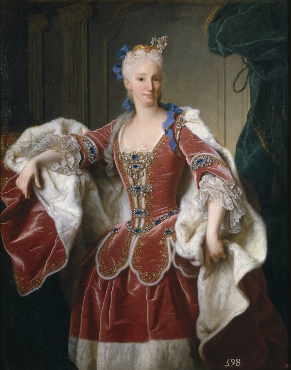 伊丽莎白·法尔内塞（Elisabeth Farnese）的肖像，西班牙王后，1723年 作者 让·兰克