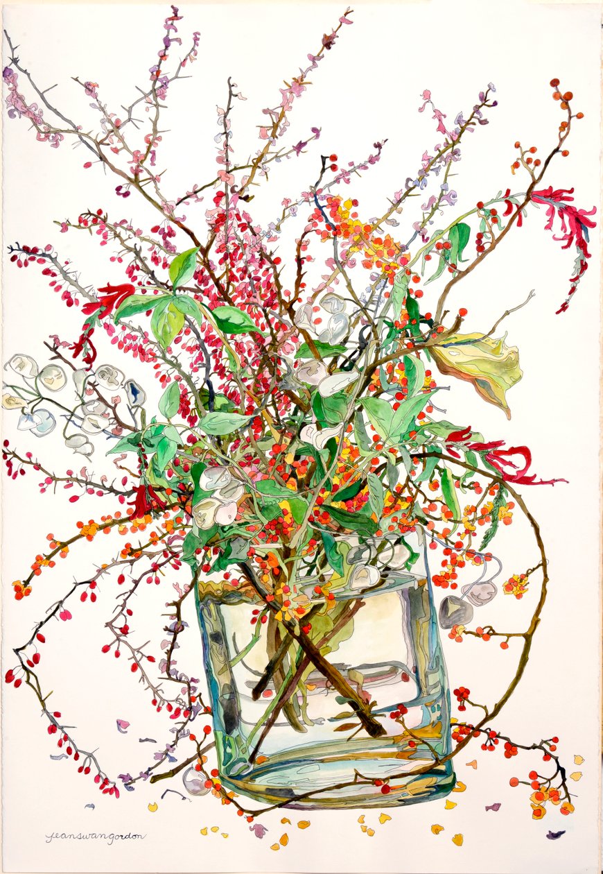 苦艾草、小檗、诚实、菠萝鼠尾草 作者 吉恩·斯万·戈登
