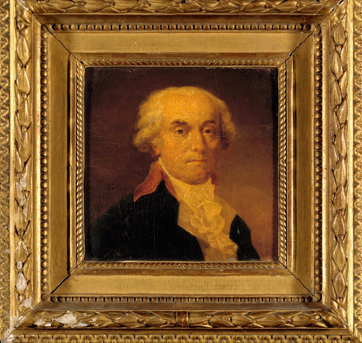 杰罗姆·佩蒂翁·德·维伦纽夫 (Jerome Petion de Villeneuve) 的肖像 (1759-1793) 公约主席兼巴黎市长 Jean Urbain Guerin (1760-1836) 1792 年绘画。暗淡。 0,15x0,15 米。 作者 让·乌尔本·葛林
