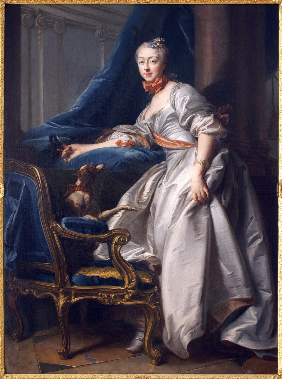 Marie Anne de Montboisier Beaufort Canillac 的肖像，Marquise de Caumont。 Jean Valade (1709-1787) 作画，布面油画 作者 让·瓦拉德
