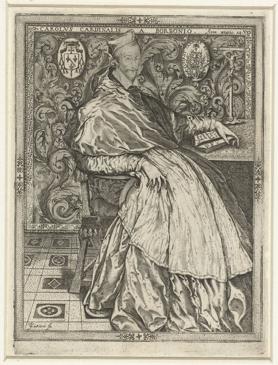 卡雷尔-范-波旁红衣主教肖像
Carolus Cardinalis a Borbonio 公元 28 年 作者 让·德·古尔蒙（一）
