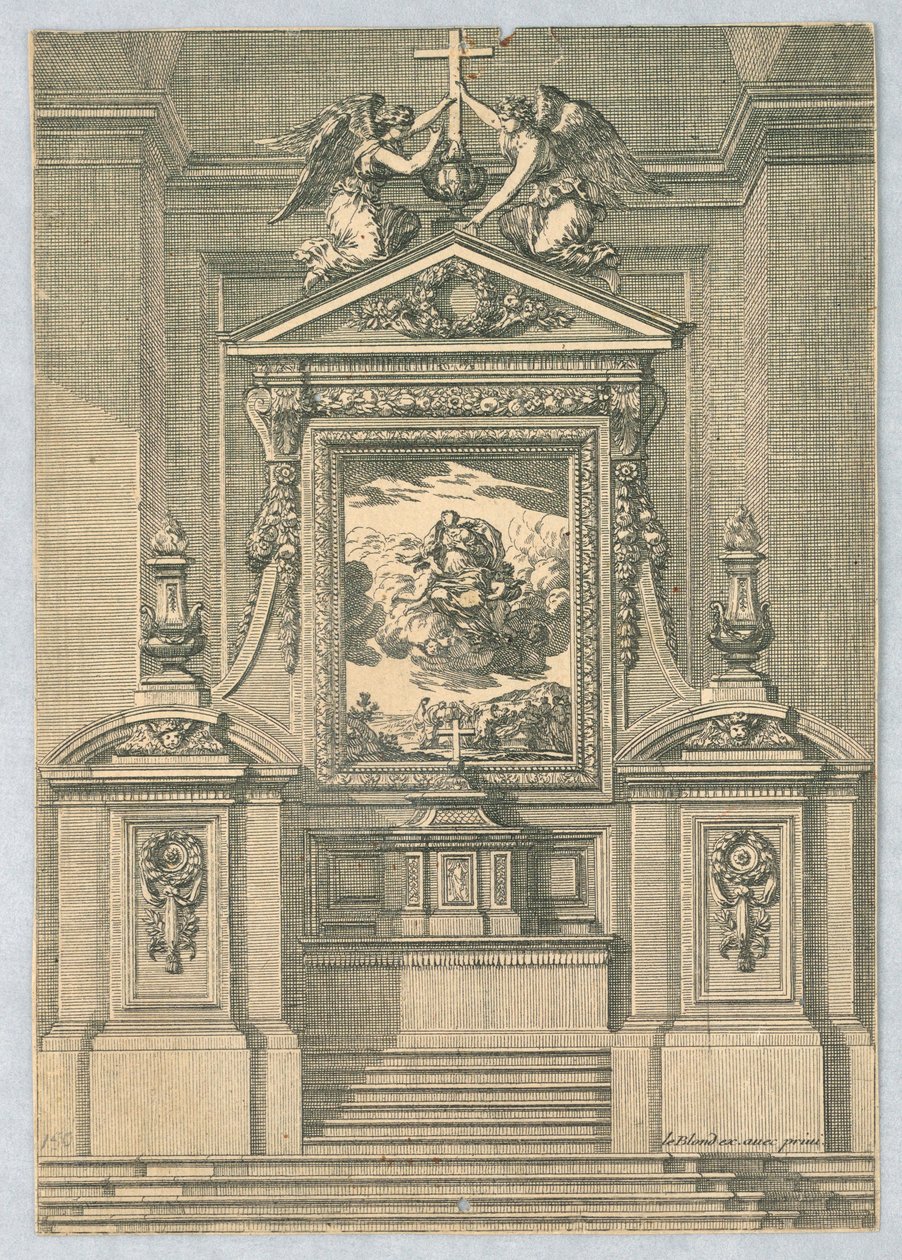 祭坛设计，选自 "Autels et Retables" (Autels et Retables) 作者 让·勒·波特