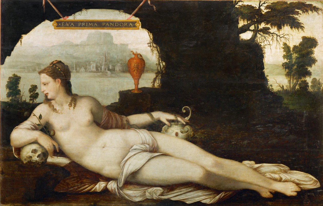 Eva Prima Pandora，约 1550 年（木板绘画） 作者 表姐让·表哥