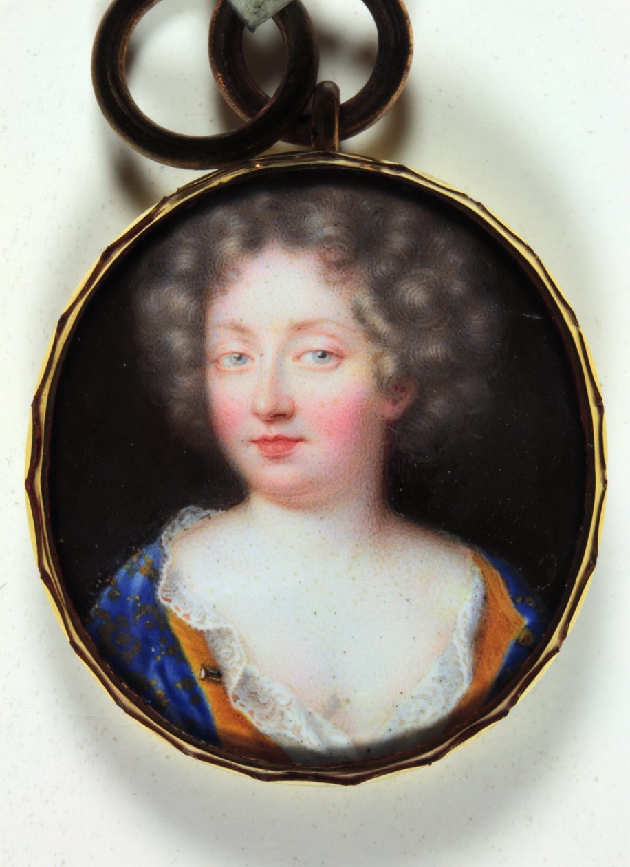 A lady in an orange-lined blue dress (enamel) 作者 吉恩·佩蒂托特
