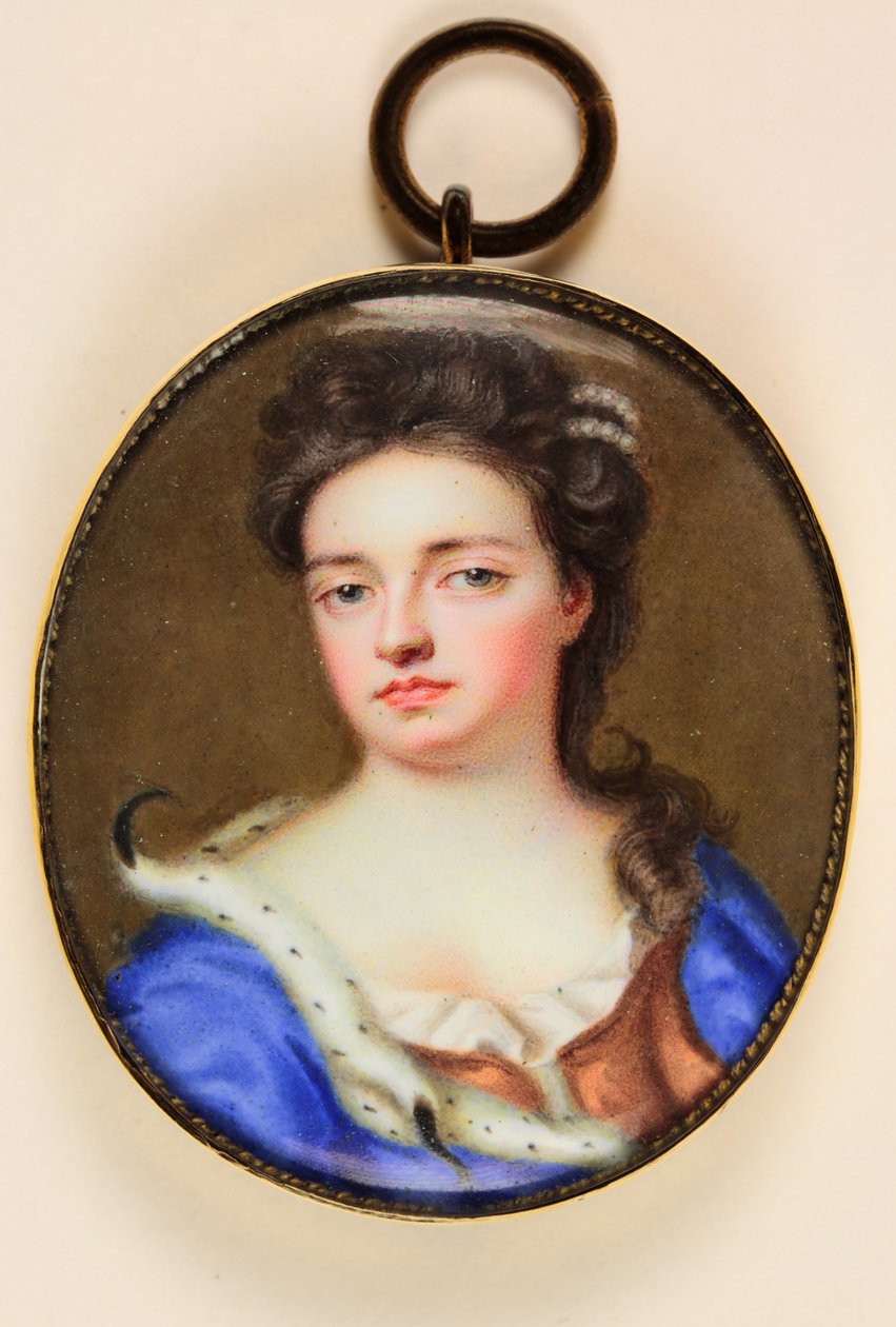 安妮女王（牛皮纸上的水彩画 作者 小皮特·让（Jean the Younger Petitot）