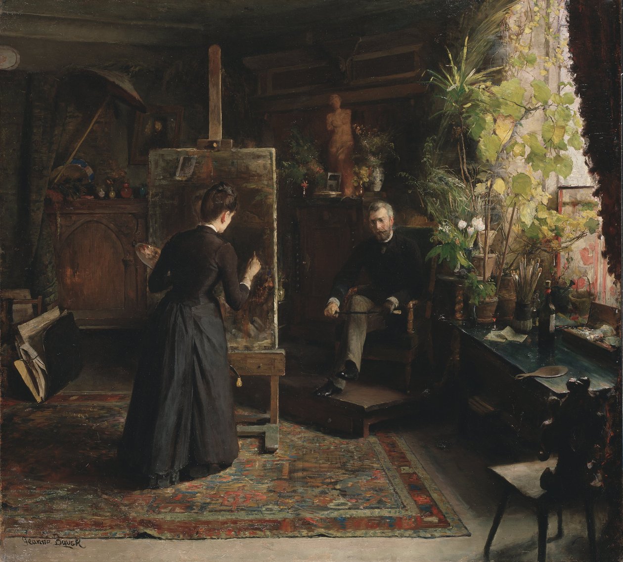 丹麦艺术家Bertha Wegmann画肖像 作者 珍娜·鲍克（Jeanna Bauck）