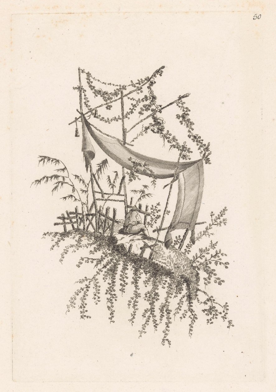Zittende man onder afdak
Recueil des Tentes Chinoises（系列名称） 作者 珍妮·丹尼（Jeanne Deny）