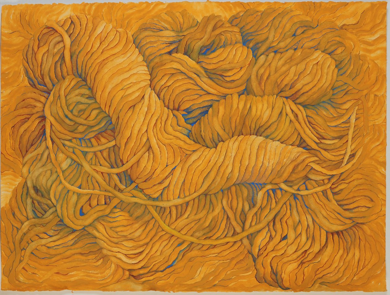 羊毛赭黄，2013 年（纸上水粉画） 作者 珍妮迷宫