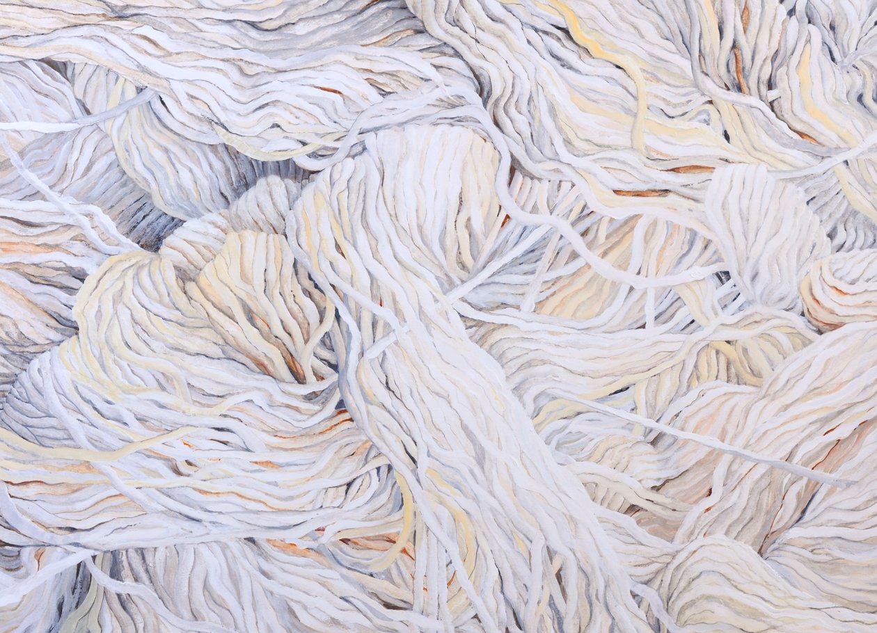 羊毛白》，2013 年（纸上水粉画） 作者 珍妮迷宫
