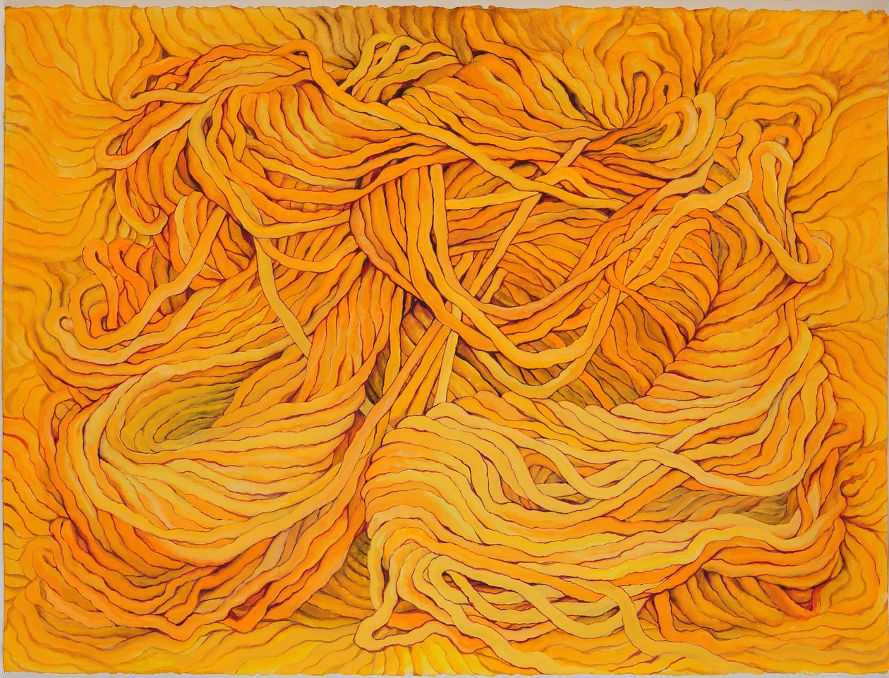 羊毛黄》，2013 年（纸上水粉画） 作者 珍妮迷宫