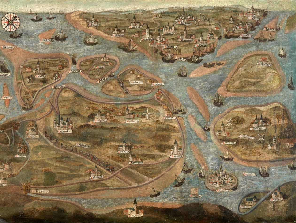 兹温地区地图（布面油画） 作者 杰汉·德赫维