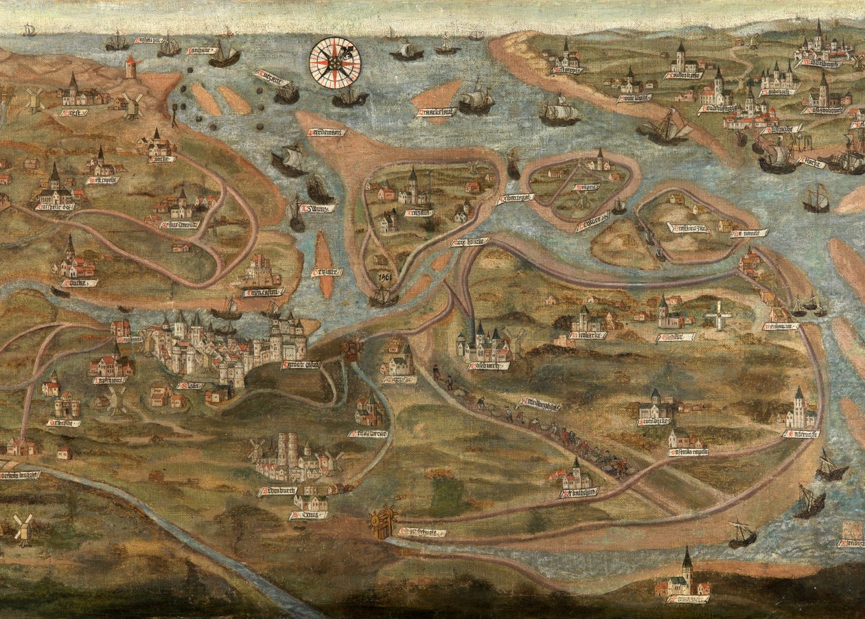 兹温地区地图（布面油画） 作者 杰汉·德赫维
