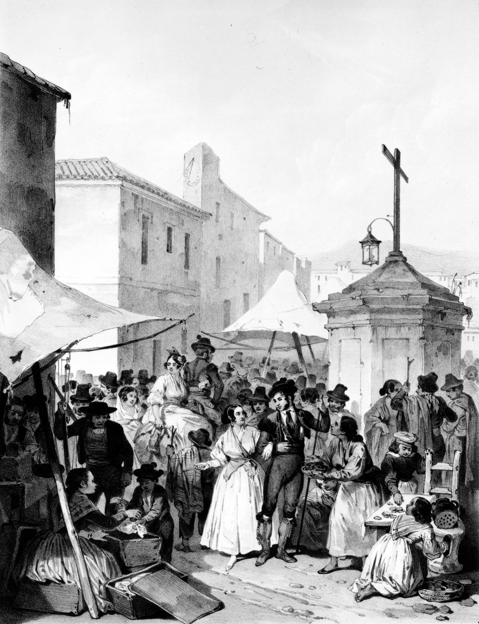 Mayrena Fair，由Bayot雕刻，1842年 作者 杰纳罗·佩雷斯·维拉米尔