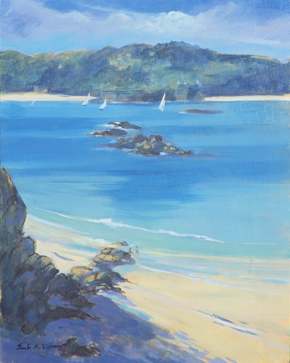 Salcombe  - 海滩上的乐趣，2000 作者 詹妮弗赖特