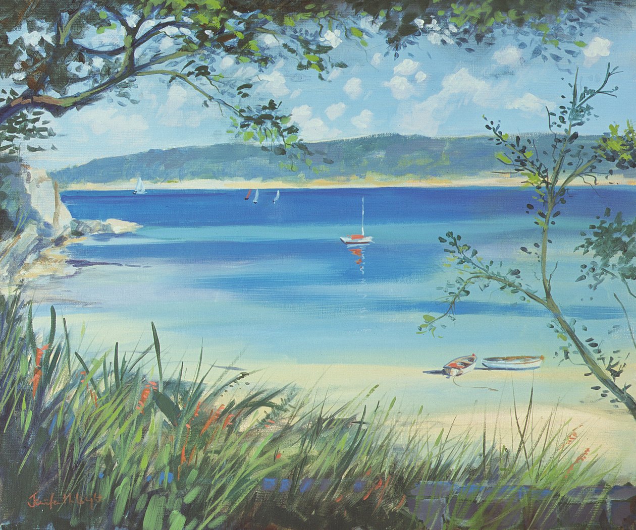 Salcombe，Southsands Beach，2000 作者 詹妮弗赖特