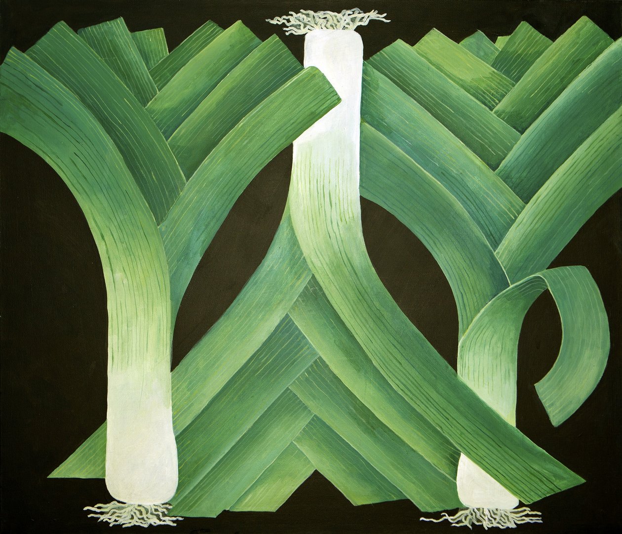 韭菜，2014（丙烯酸画布） 作者 詹妮弗·阿博特