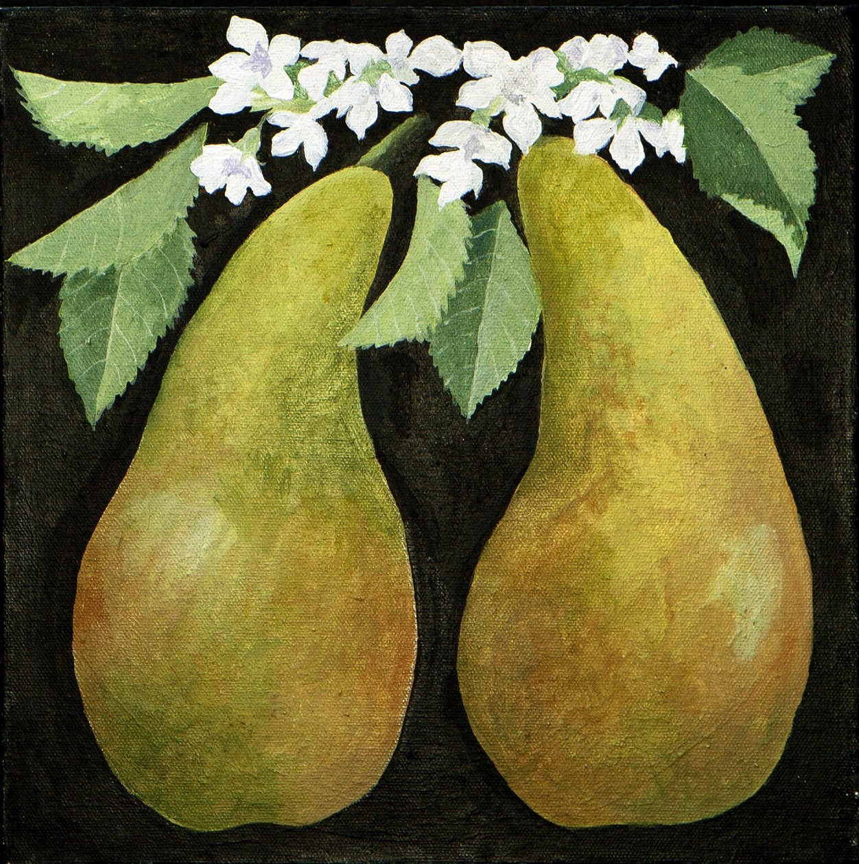 梨，2013 年（丙烯酸画布） 作者 詹妮弗·阿博特
