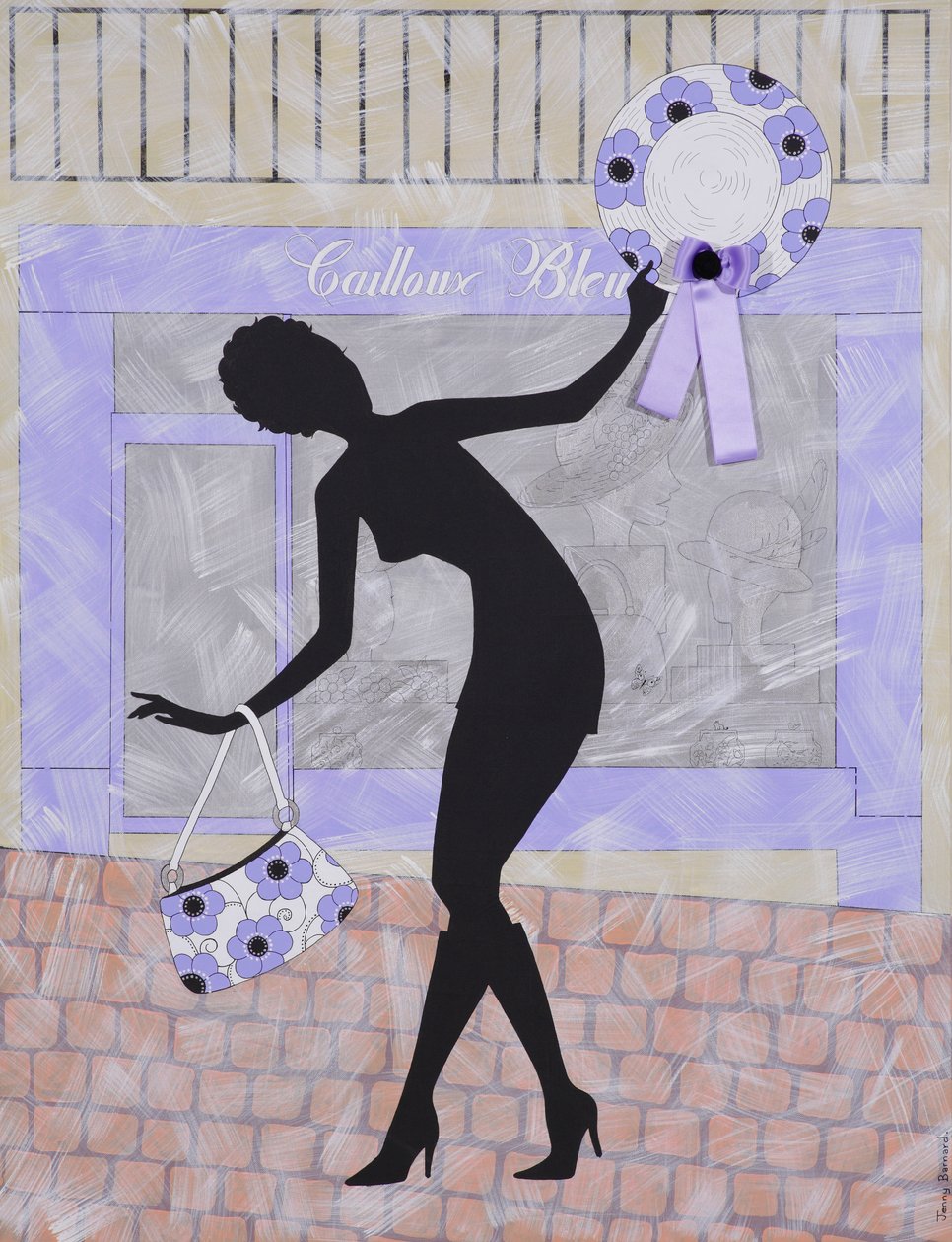 Cailloux Bleu，2009（画布上的丙烯酸） 作者 珍妮·巴纳德（Jenny Barnard）