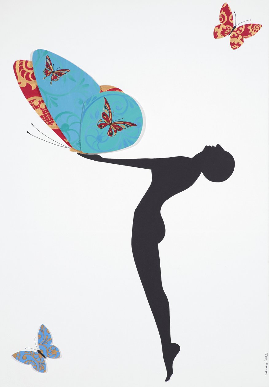 The Butterflies，2008（画布上的丙烯酸） 作者 珍妮·巴纳德（Jenny Barnard）