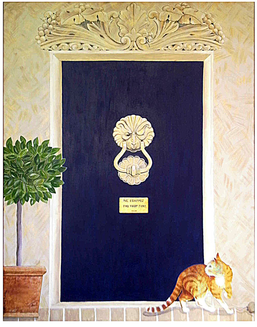 不要用力，2009年（丙烯酸和粉彩画布） 作者 珍妮·巴纳德（Jenny Barnard）