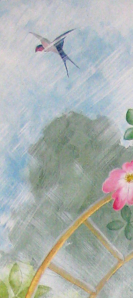 2009年春季的第一个标志（丙烯酸和粉彩） 作者 珍妮·巴纳德（Jenny Barnard）