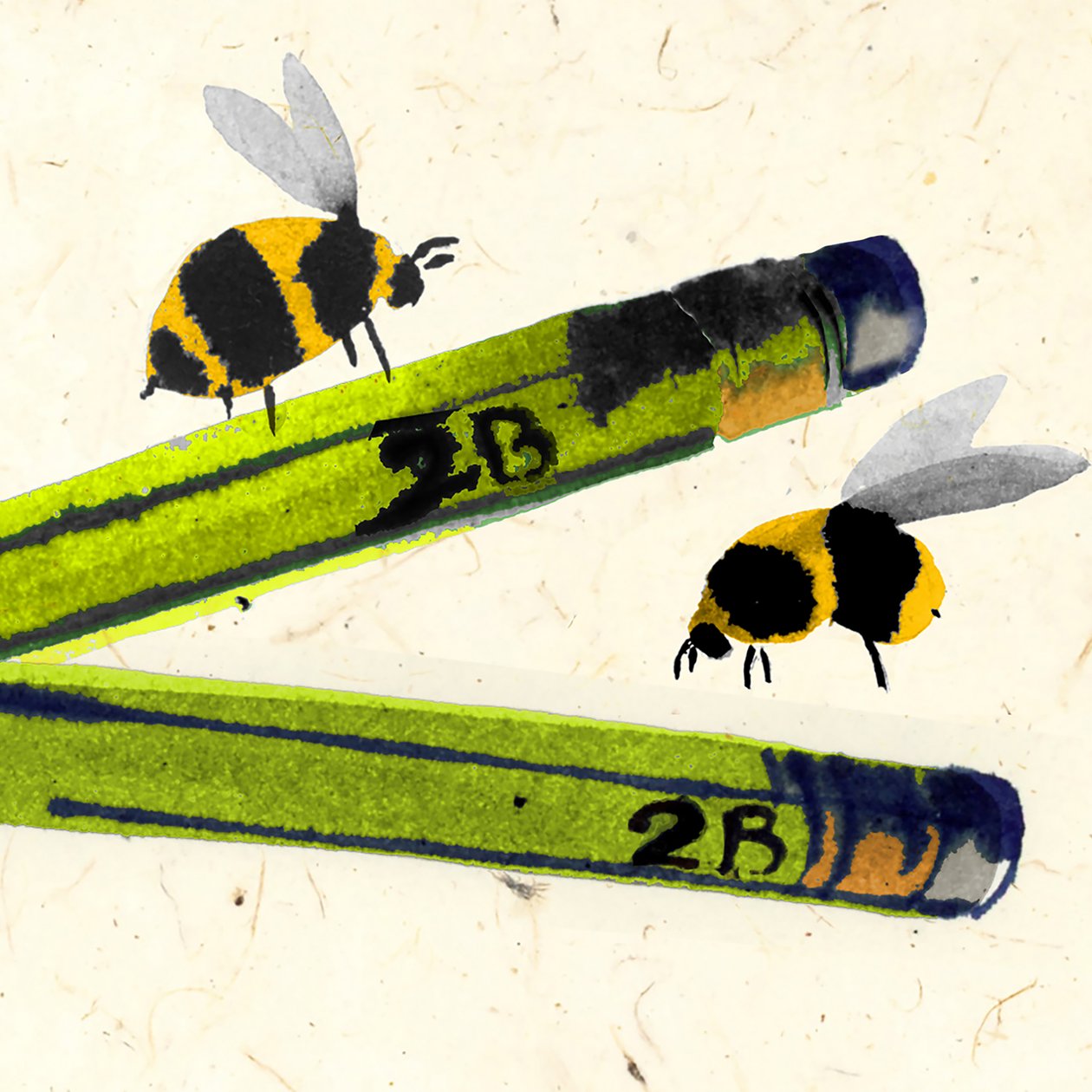 2B Or Not 2 Bee（水彩画） 作者 珍妮·弗兰（Jenny Frean）