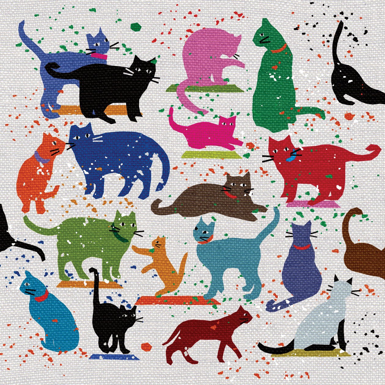 猫之恋》，2022 年（混合媒介） 作者 珍妮·弗兰（Jenny Frean）