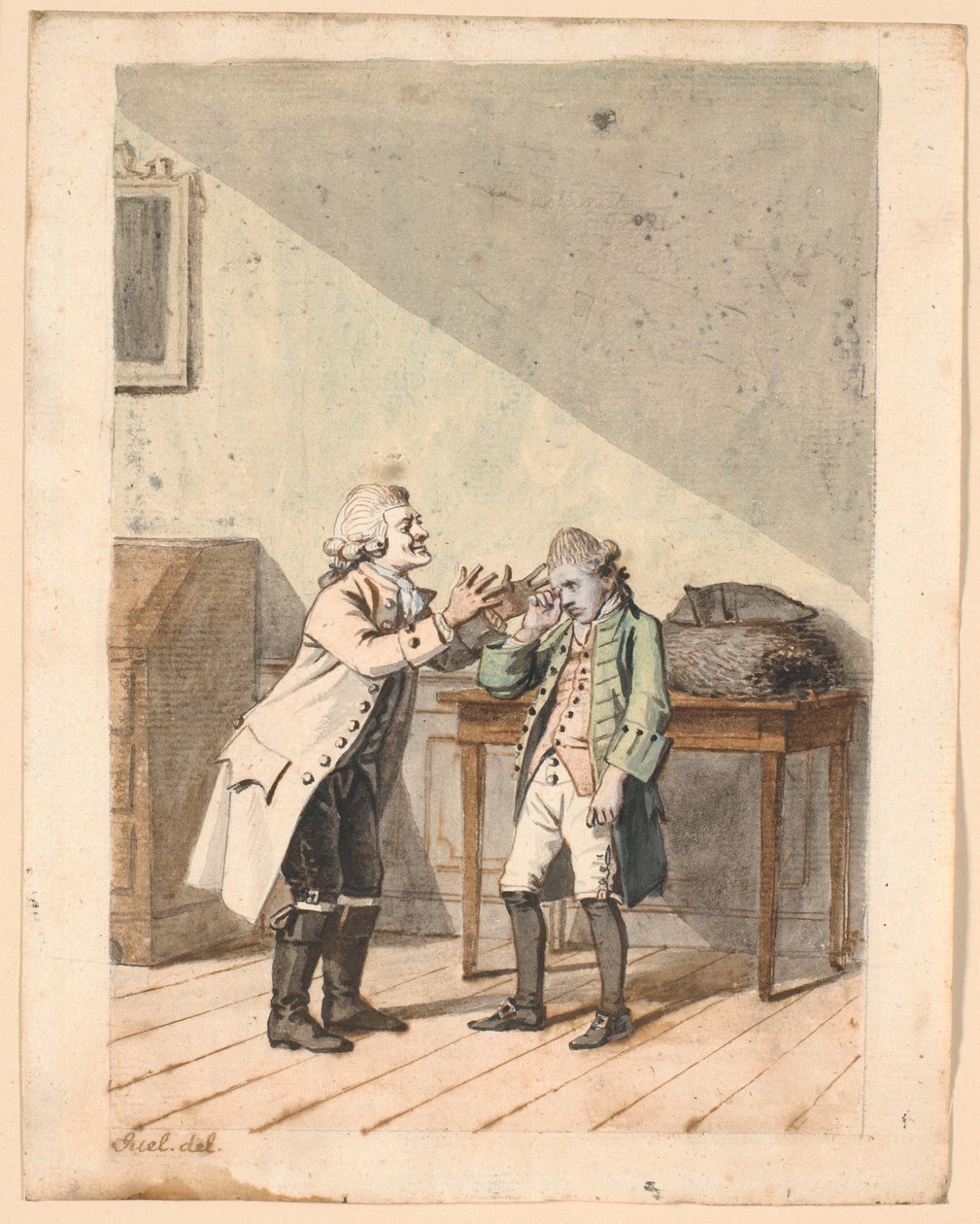 P.A.Heiberg 的 "De Vonner and de Vanner "中的一个场景。 作者 詹斯·尤尔