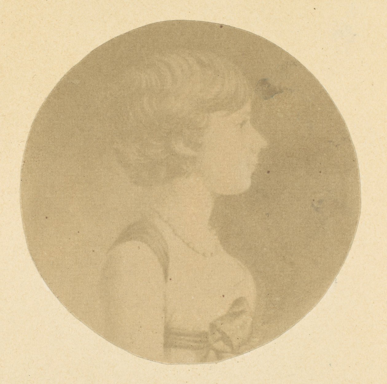 一个女孩的灰泥画像，出自《圣梅明肖像画集》，1862年。 作者 耶利米·格尼