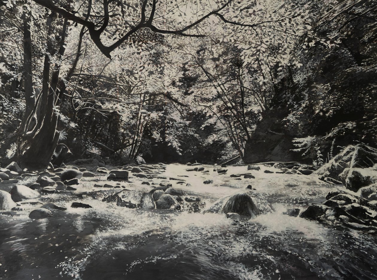 河景，2024 年（布面油画） 作者 杰罗姆·格洛莫